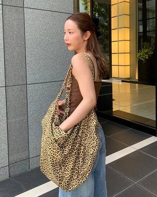 3-way leopard print big bag