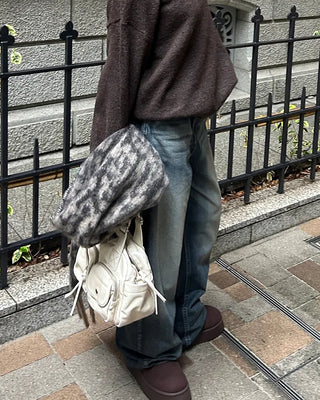2-Way Vintage Double Pocket Square Boston Bag