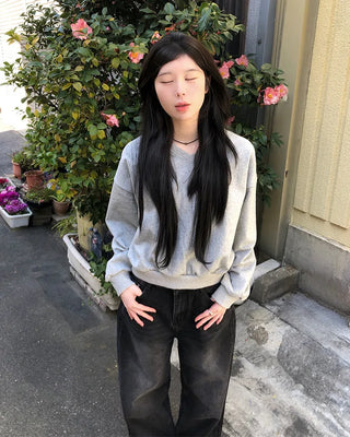 V-neck sweatshirt