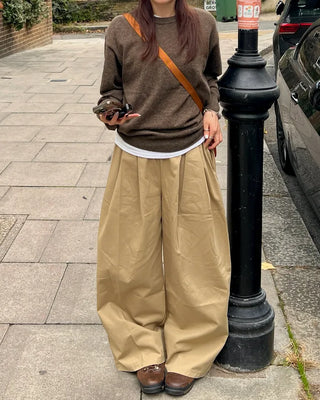 Wide cotton pants