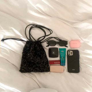 Sequined mini bag