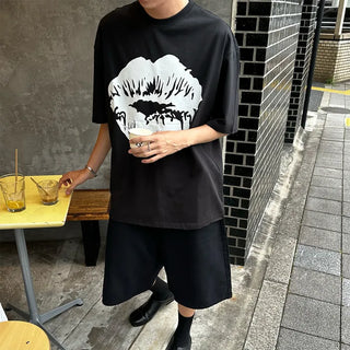Pigmented Wide Cotton Half Pants