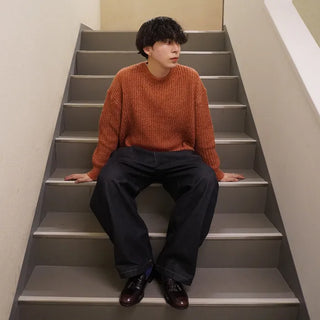 (Unisex) Round Openwork Knit