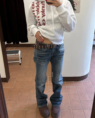 Point Wash Flare Denim Pants
