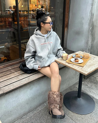 (Unisex) Bust Patch Kangaroo Pocket Hoodie