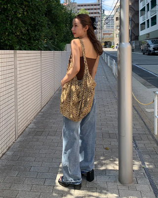 3-way leopard print big bag