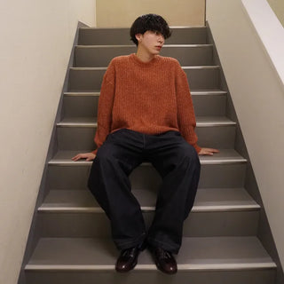 (Unisex) Round Openwork Knit