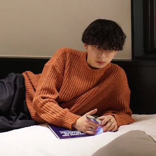 (Unisex) Round Openwork Knit