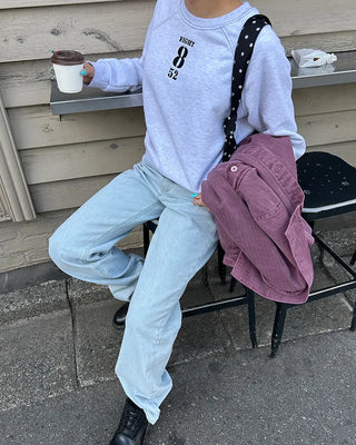 Eight-stitch raglan sweatshirt