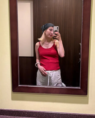 Round neck simple ribbed camisole