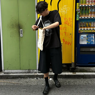 Digital print oversized short-sleeved T-shirt