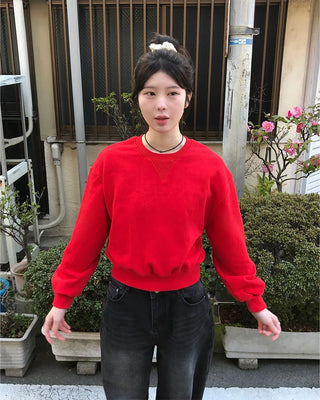 Balloon Cropped Sweatshirt