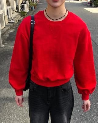 Balloon Cropped Sweatshirt