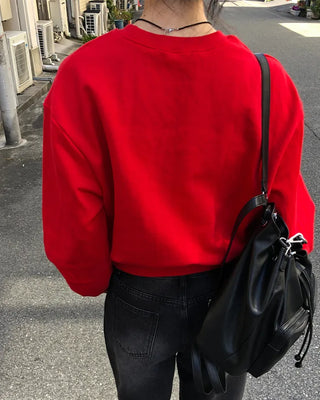 Balloon Cropped Sweatshirt