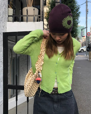 Dot Drawstring Shoulder Bag