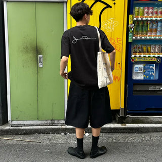 Digital print oversized short-sleeved T-shirt