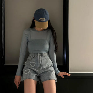 See-through modal long-sleeved T-shirt