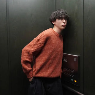 (Unisex) Round Openwork Knit