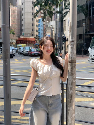Balloon Wash Denim Pants