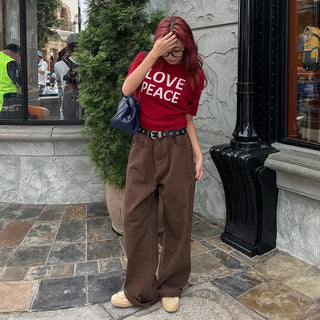 Wide cotton pants