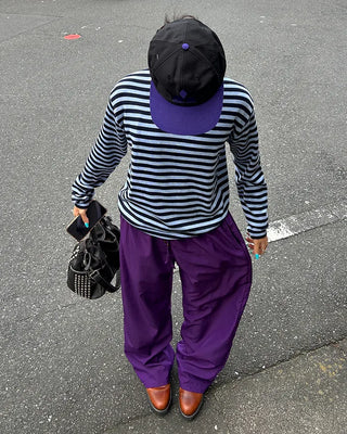 Round neck loose long-sleeve knit