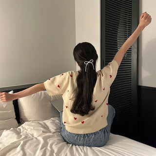 Pearl ribbon hair tie