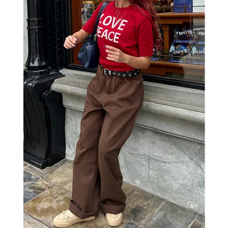 Wide cotton pants