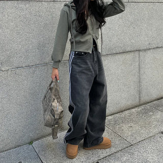 2-way cropped hoodie zip-up