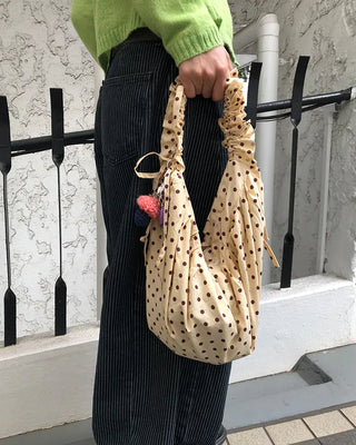 Dot Drawstring Shoulder Bag
