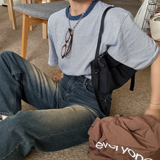 Vintage Washed Wide Denim Pants