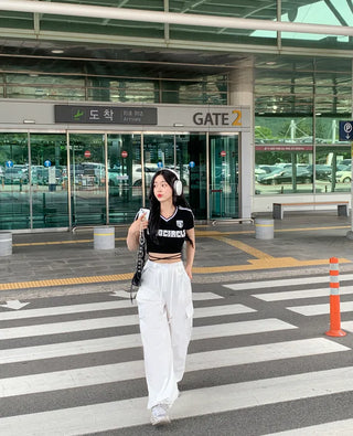 Sporty Cross Cropped T-Shirt (2 colors)