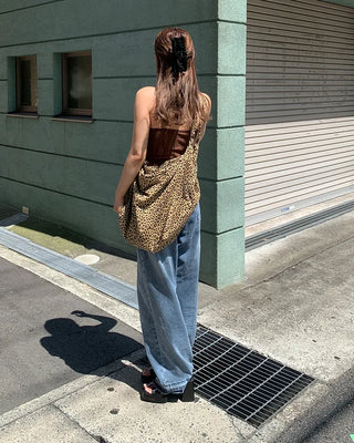 3-way leopard print big bag