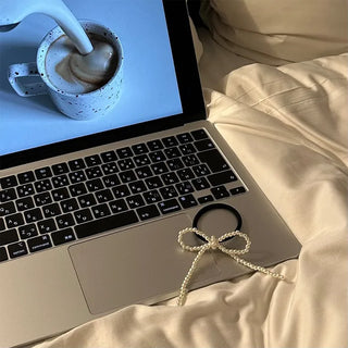 Pearl ribbon hair tie