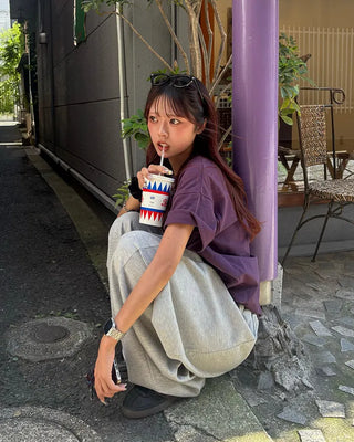 (Unisex) Center Seam Sweat Balloon Pants