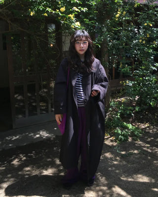 Raglan Shoulder Single Long Trench Coat