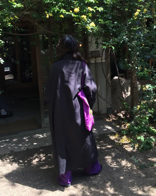 Raglan Shoulder Single Long Trench Coat