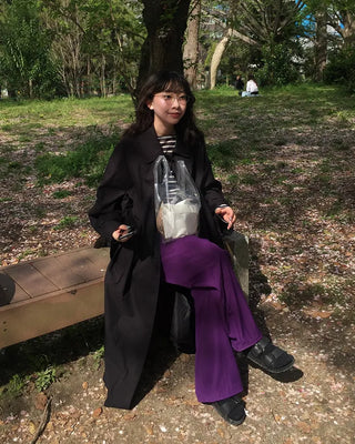 Raglan Shoulder Single Long Trench Coat