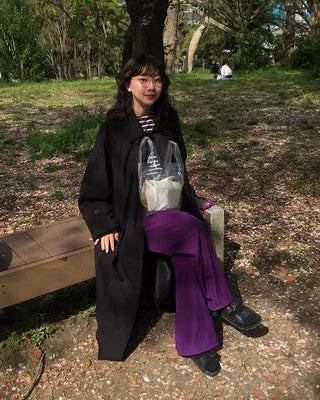 Raglan Shoulder Single Long Trench Coat