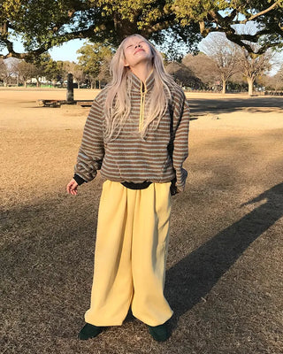 Half-zip border fleece