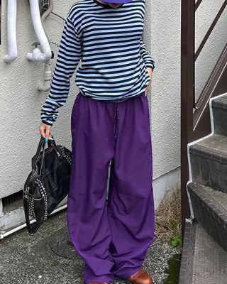 Round neck loose long-sleeve knit