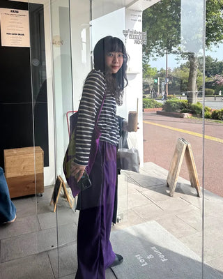 Wood Bead Nylon Easy Pants
