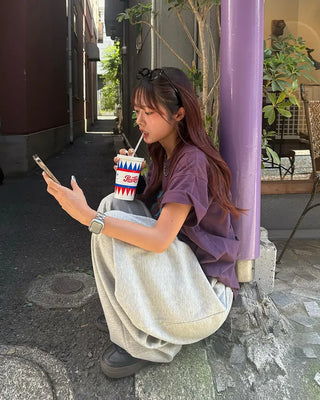 (Unisex) Center Seam Sweat Balloon Pants