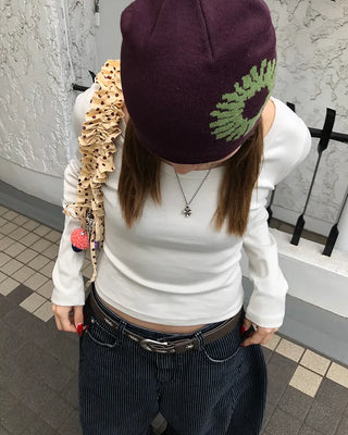 2-Way Neck Slim Long T-Shirt