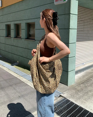 3-way leopard print big bag
