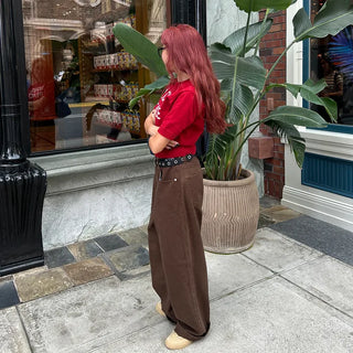 Wide cotton pants