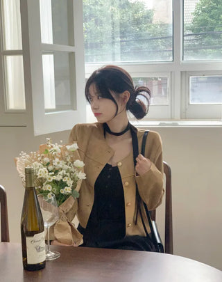 [3 colors] Minimal Suede Jacket
