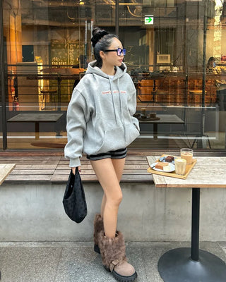 (Unisex) Bust Patch Kangaroo Pocket Hoodie