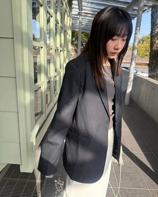 Pinstripe Welt Pocket Jacket