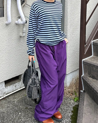 Wood Bead Nylon Easy Pants