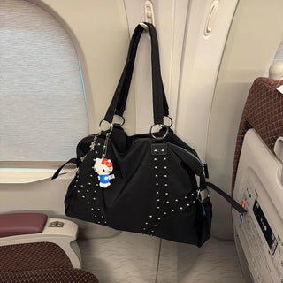 Stud Point Nylon Shoulder Bag